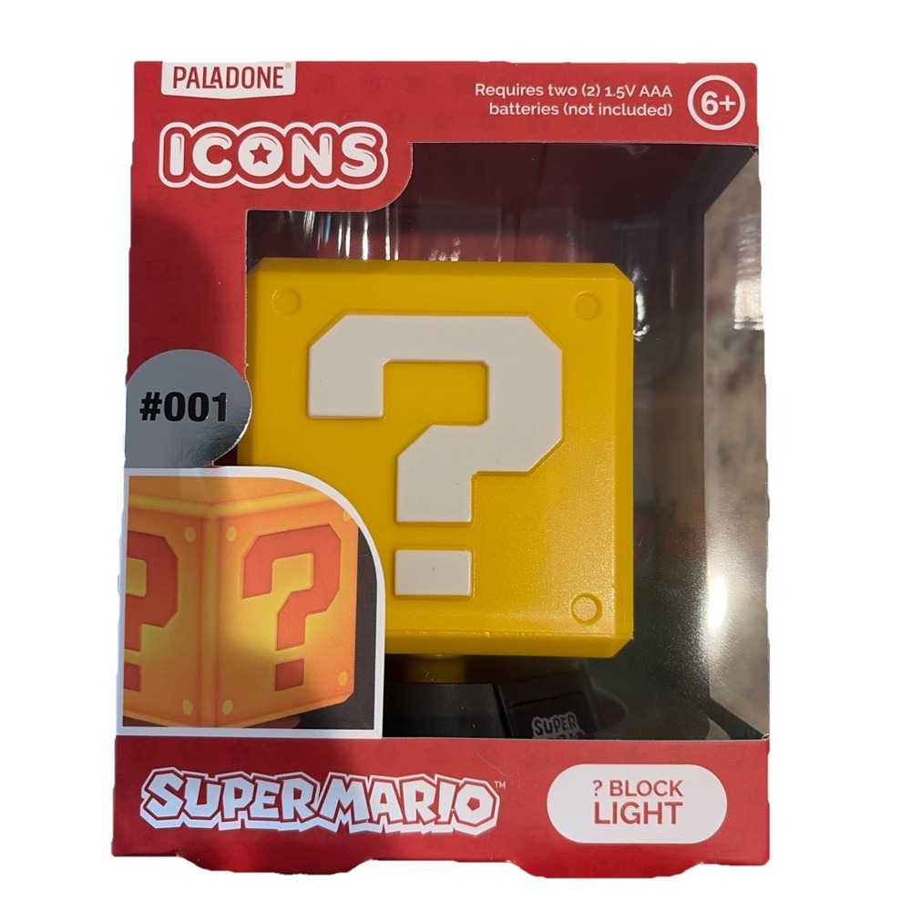 Paladone S M Question Block Light Icons #001 Lamp Nintendo New Box‎